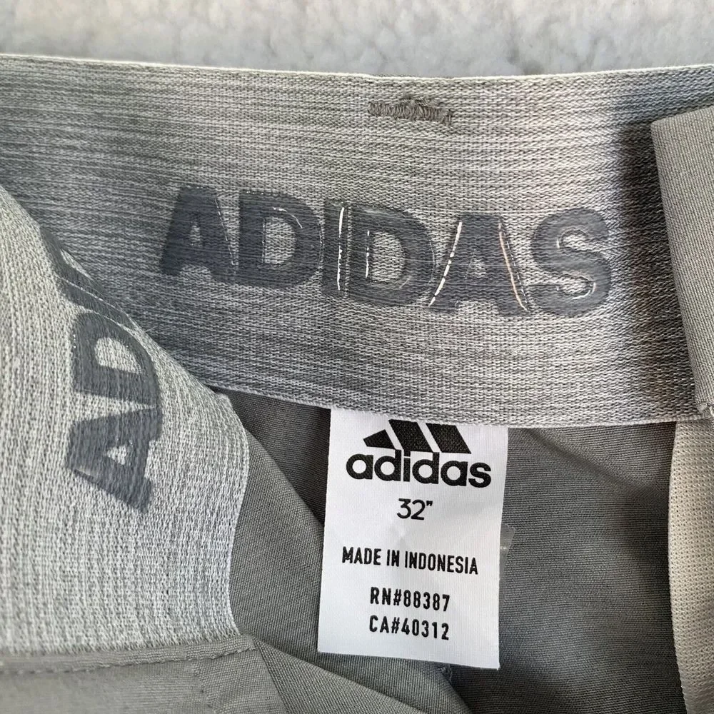 Adidas‎ Mens Golf Waist Band Shorts Gray Logo Back Style Ceo447 939011 Casual